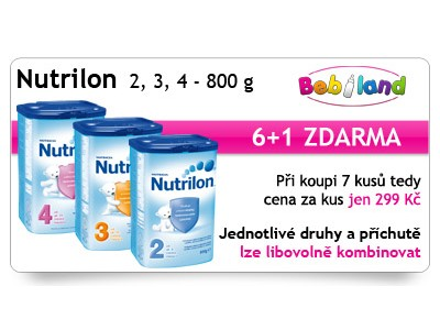 Využijte výhodné akce Nutrilon 6 + 1 zdarma 